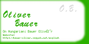 oliver bauer business card